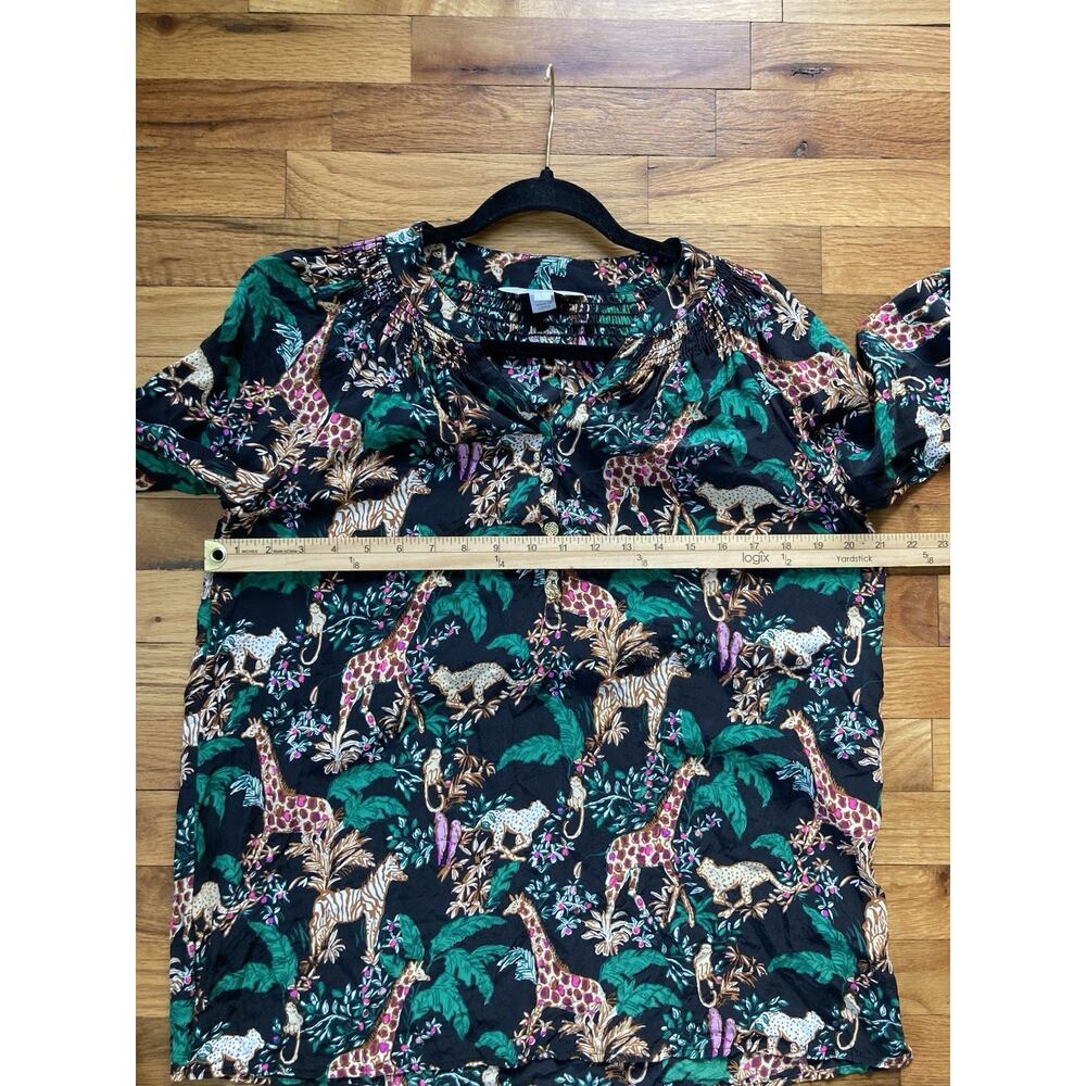Lilly Pulitzer Elsa Silk Top Multi Dancing in the Moonligh Size Large - Picture 8 of 9
